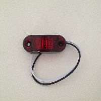 Фонарь габаритный 12/24V  2 LED овал , красный , шт.