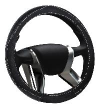 Оплетка AZARD Senator Alaska М (d 37-39см) перфокожа/замша, черный (OPLS1001) , шт.