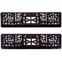 Рамка номера пластик с защелкой, черная, без надписи, ЭКОНОМ, шт.