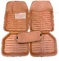 Коврики Экокожа 5 предметов (2п+2з+перемычка) с подпяточником, Коричневый, к-т  