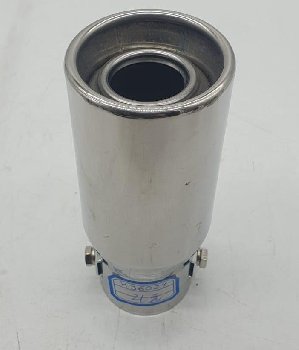 Насадка на глушитель d50D80L150 мм, округлый край, двойная, хром TM-6024