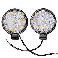 Фара светодиодная круглая D 84*45мм (9 диодов) 12/24V 27W, Дальний свет, 2шт, к-т SW S07201096(1/60)