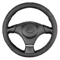 Оплетка кожа гладкая перфорированная Base Gorilla-4 M (37-39 см) Черная SKYWAY S01102562     	