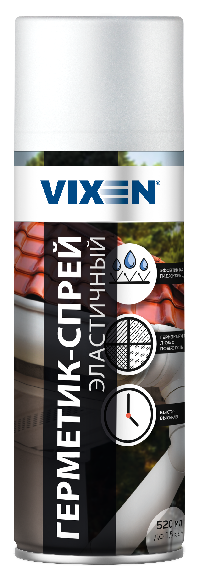 Герметик эластичный белый, 520 мл, спрей  VX90201 VIXEN (уп.12шт) 