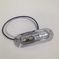 Фонарь габаритный 12/24V  4 SMD овал хром, белый , шт.