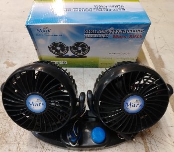 Вентилятор двойной 24V D130мм, 2 регулятора, MARS-X916