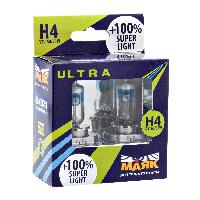 Лампа галогеновая H 4 12V 60/55W P43t Super Light+100 (82420SL+100) 2 шт, к-т Маяк Ultra 