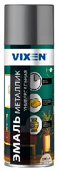 Краска-спрей Металлик Алюминий , 520мл  VX19100 VIXEN (уп.12шт)