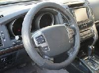 Оплетка экокожа 47 см XXXL JC029 BK перфорированная черная (Скания, Паз,Ивеко) 