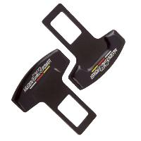 Заглушка ремня безопасности металлическая черная MUGEN (2шт), к-т  HX-113 Mugen SW