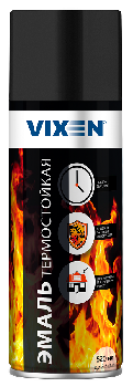 Краска-спрей термостойкая Эмаль Черная , 520 мл VX53002 VIXEN (уп.-12 шт.)