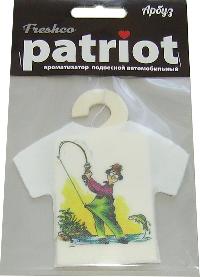 Ароматизатор подвесной текстиль Patriot майка Рыбалка Арбуз PAT-028 (10/40) 