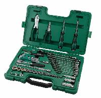 Инструменты 3/8" ( 59 предметов) головки 6 гр 7-24 мм, ключи, кейс 09509 SATA 