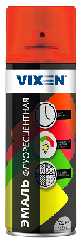Краска-спрей эмаль флуоресцентная Красная, 520мл  VX54001 VIXEN (уп.12 шт)