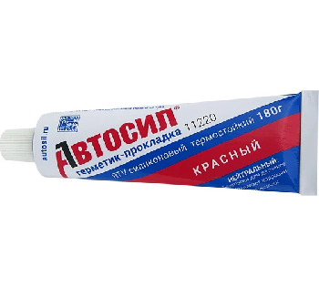 Герметик прокладка силиконовый Красный  АВТОСИЛ, 180г (1/36шт)