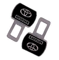 Заглушка ремня безопасности металлическая округлая, черная-хром TOYOTA (2 шт), к-т HX-98 Toyota SW