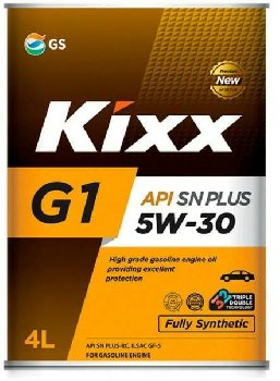 Масло моторное GS Oil Kixx G1 / GX7 5w30 SQ-RC/ GF-7A, 4L (1/4) Метал уп   Synt