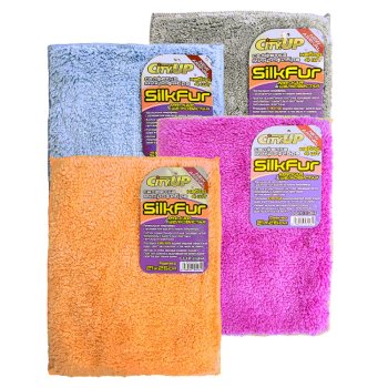 Салфетка Микрофибра Шелковый ворс 21*26см (LUX-113H)  SilkFur (4шт), к-т CityUp (1/60)