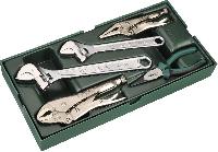 Инструменты бытовые (5 предметов) разводные ключи+зажимы, ложемент, к-т    09909 SATA  