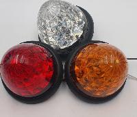 Фонарь габаритный для грузовых авто круглый светодиодный 12/24V, 13LED, большой, красный, шт 