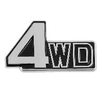 Шильдик металлопластик 4WD, 108*60мм, серебро SKYWAY (STL-042)