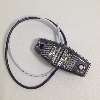 Фонарь габаритный 12/24V  2 LED ромб , белый , шт.