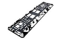 Рамка номера пластик с защелкой, черная, принт КАМУФЛЯЖ ЗИМА (уп.50 шт.)