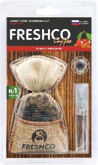 Ароматизатор подвесной мешочек Freshco Coffee ВИШНЯ и МИНДАЛЬ  CF-03  (10/100)
