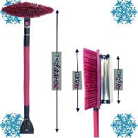 Щетка для снега со скребком и водосгоном, поворотная, телескопическая 89-125 см, CU-57 lux(уп.12шт.)