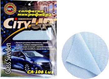 Салфетка Микрофибра 40*50см (CA-106 LUX) Glass Sweden, шт. CityUp  (1/300)