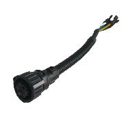 Разъем герметичный (AMP) с проводами, Вилка, 6 контактов, прямой