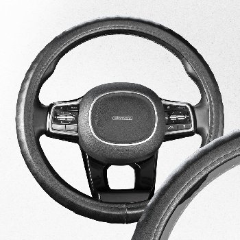 Оплетка экокожа Top-12 M (37-39 см) Черная  S01102500 SKYWAY