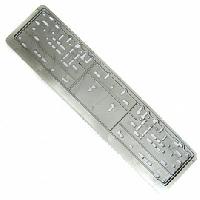 Рамка номера пластик с защелкой, серая, без надписи 112/3-STD-С (уп.30 шт.)