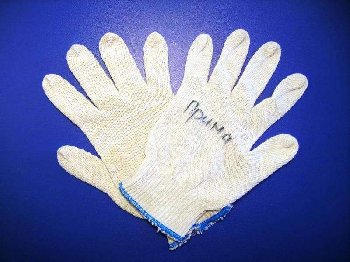 Перчатки хб, без покрытия, БЕЛЫЕ Прима (Россия, уп.10 пар)