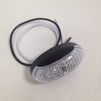 Фонарь габаритный 12/24V  4 LED овал / прозрачное стекло, оранжевый , шт.