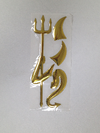 Наклейка 3D на эмблему ЧЕРТИК, золото SW   S30