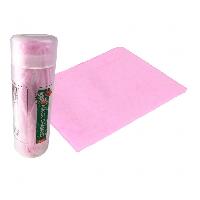 Салфетка в тубусе 320*430 мм замша многослойная, розовая, Li-Sa, (1/100) 49041