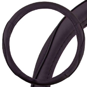 Оплетка экокожа с перфорированными вставками Combo-7, L (39-41 см), черная SKYWAY S01102302