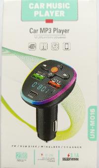 FM Модулятор-bluethooth, 12-24V, 2USB 3.1/1A, HandsFree, LED дисплей, UN-M016