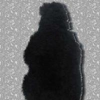 Накидка Мех натуральный овчина, передняя, короткий, черный ,1шт. 
