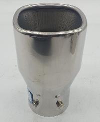 Насадка на глушитель d60D 80L140 мм, округлый край, квадрат, хром TM-419