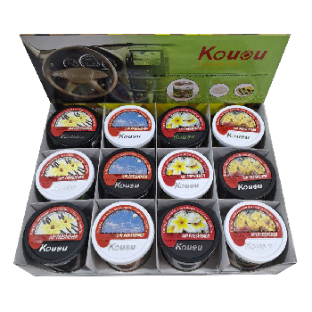 Ароматизатор гелевый металл.банка KOUOU ШОУ-БОКС (МИКС-12)  (уп.)  