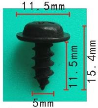 Саморез с шайбой d-5мм, L-11,5мм (H2064), черный (уп.100шт), шт