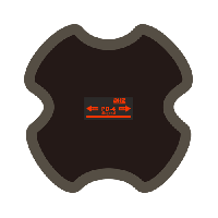 Пластырь резинокордный для диагональных шин 200*200 мм, 4 слоя PD-4* BHZ Professional (уп.5 шт)