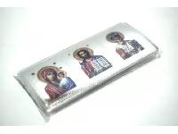 Икона самоклеящаяся 13*6см, большая, СВЯТАЯ ТРОИЦА в ризе, хром (54534/ 54536)