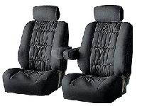 Чехлы экокожа, 3Dобъем, передний ряд, Чeрный, 2 шт, к-т  PRESIDENT (1101001-100 BK)  AutoLand 