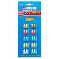 Предохранитель флажковый  (блистер 10 шт.) 5A-30A; к-т №8  ABRO FU-AI381-8-AS