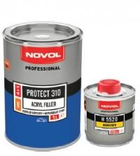 Грунт акриловый двухкомпонентный PROTECT 310 HS 4+1, белый, 1л. NOVOL (37131+35822) (1/6)