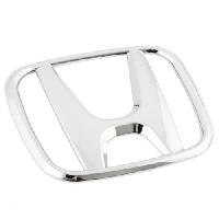 Эмблема HONDA, 67*56мм (малая) хром (скотч/крепеж) SHE-002 SW 