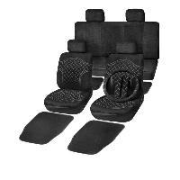 Чехлы полиэстер, салон (18пр) (оплетка М, чехлы ремня, ковры) STRIKE Черный, к-т SKYWAY S01301028